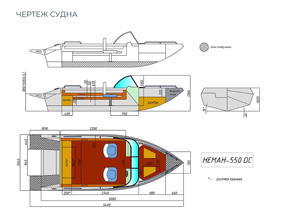 Алюминиевый катер Неман 550 DC в Прокопьевске