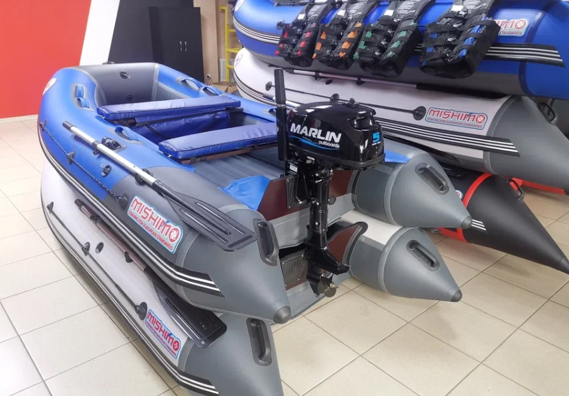 КОМПЛЕКТ ЛОДКА MISHIMO LITE 315 + МОТОР 5л.с в Прокопьевске