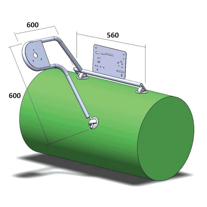 Стойка рулевая с креплением на баллон надувной лодки 25мм в Прокопьевске