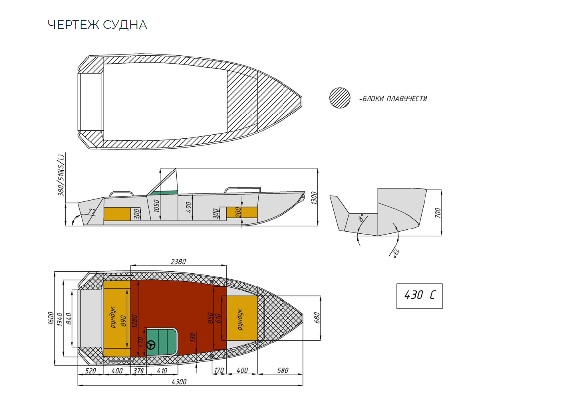 Алюминиевый катер Wyatboat-430 C в Прокопьевске