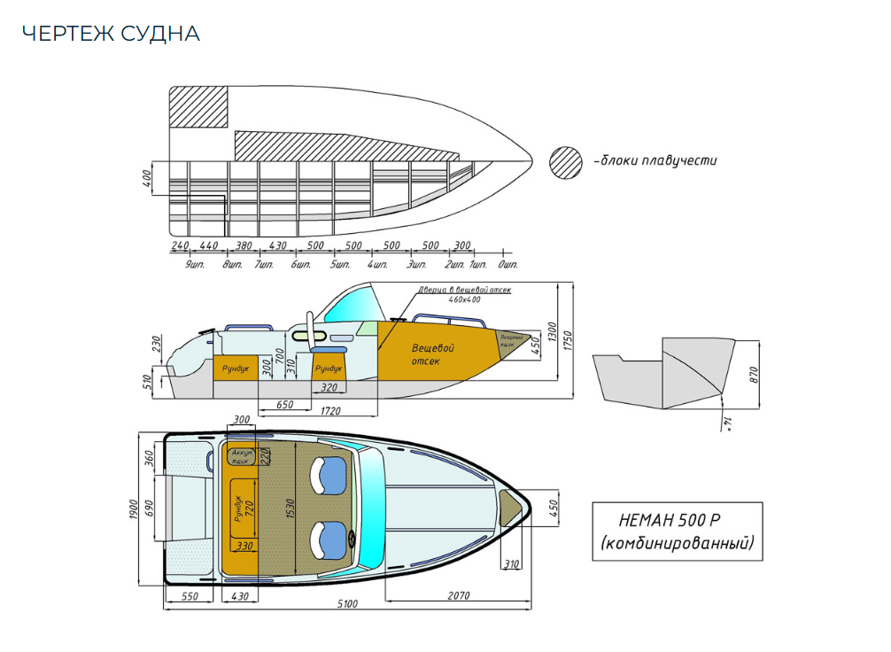 Комбинированный катер Neman-500 P в Прокопьевске