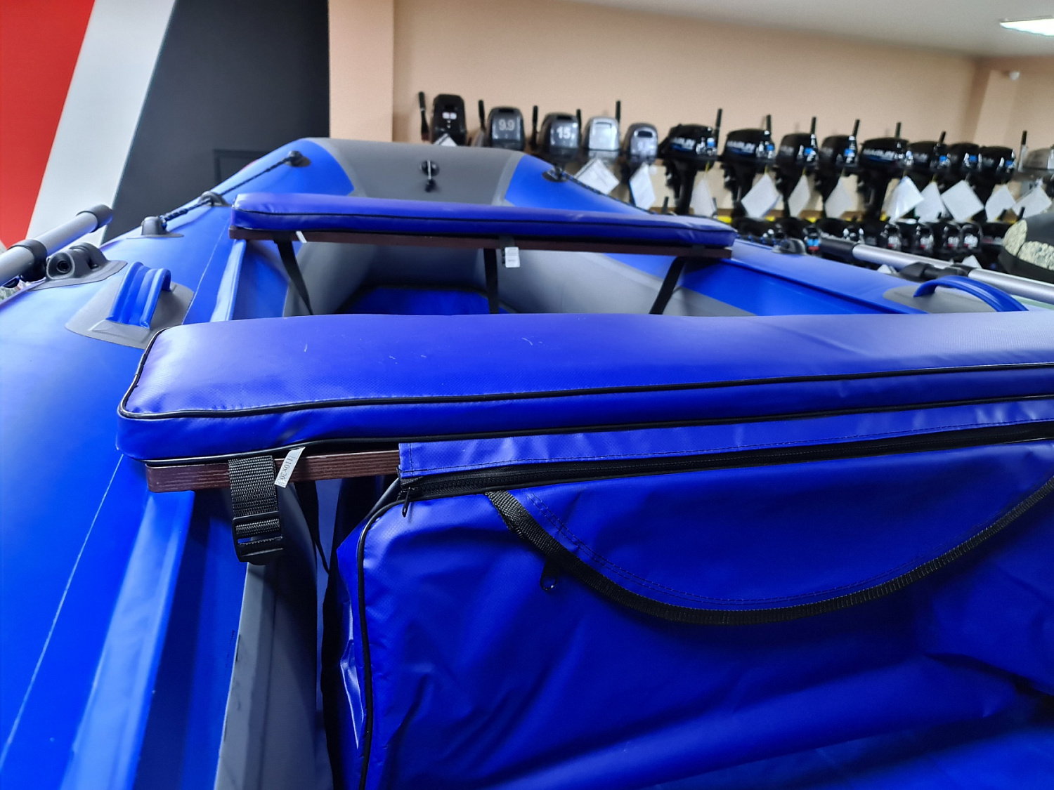 КОМПЛЕКТ МЯГКИХ НАКЛАДОК С СУМКОЙ ДЛЯ ЛОДОК 110Х20 СИНИЙ в Прокопьевске