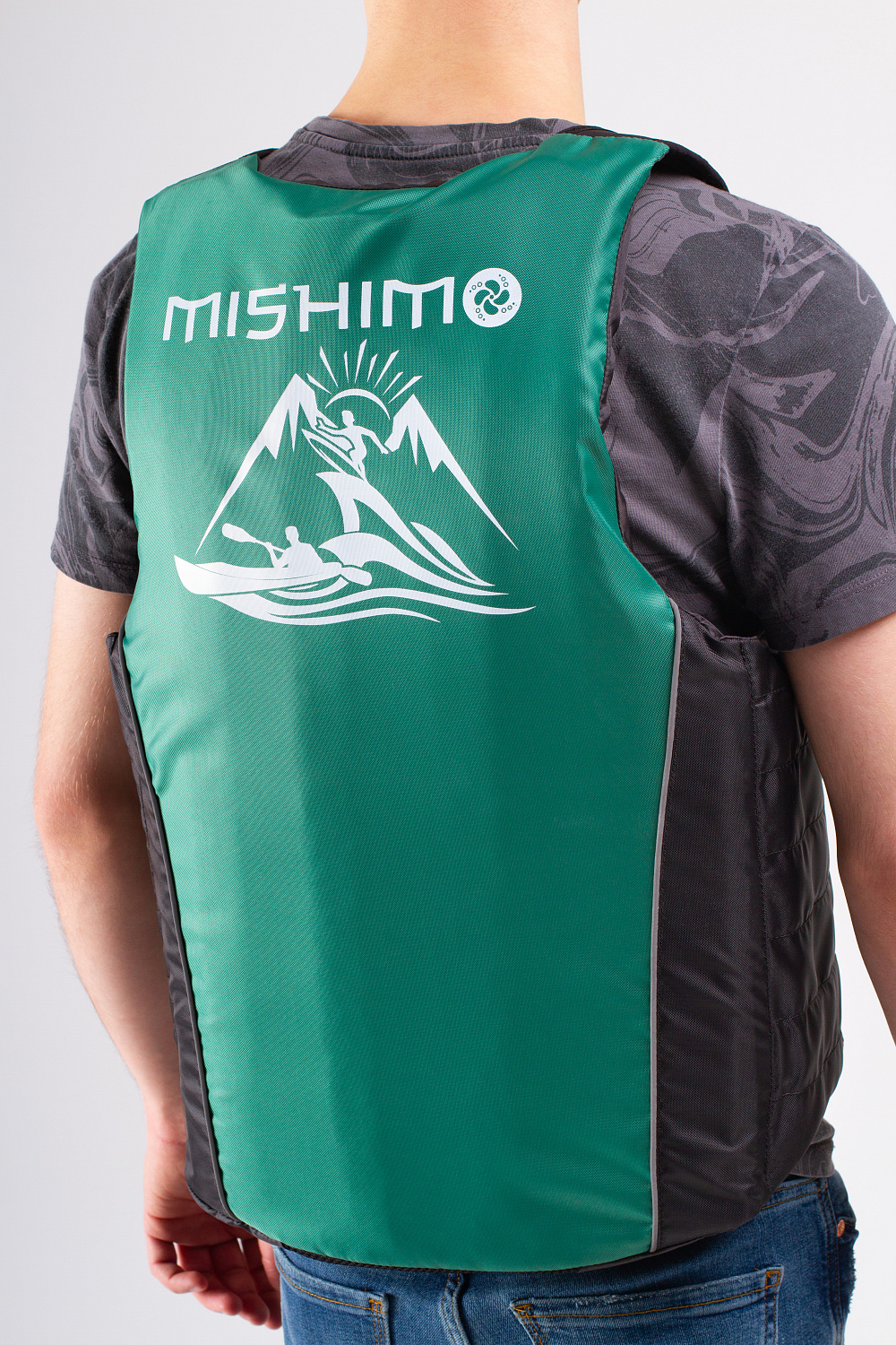 Жилет спасательный MISHIMO PRO Премиум качества Черно-зеленый в Прокопьевске