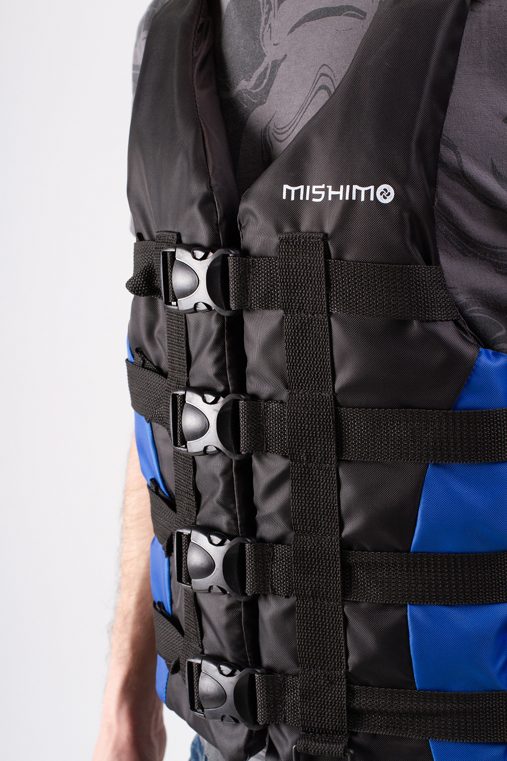 Жилет спасательный MISHIMO PRO Премиум качества Черно-синий в Прокопьевске